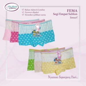 Celana Dalam Panties Anak Perempuan / Remaja Segi Empat Kualitas Import Lucu Nyaman Premium