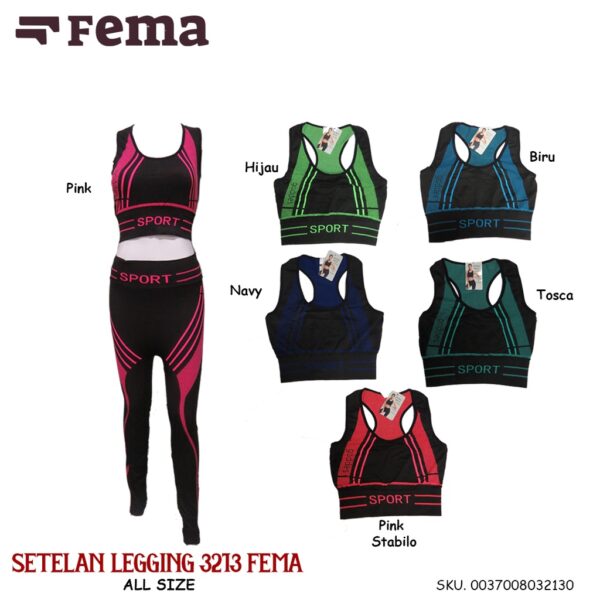 STOCK TERAKHIR!! Leging/Legging Setelan Olahraga/Satu Set Import Bahan Adem Melar - Image 2