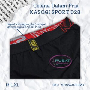 1 BOX ISI 3pcs KASOGI  CELANA DALAM KASOGI SPORT EXCLUSIVE 100% KATUN CELANA DALAM COWOK