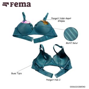FEMA Official Shop Ecer 1 pcs Bh Bra 8854 Motif Salur Renda Import