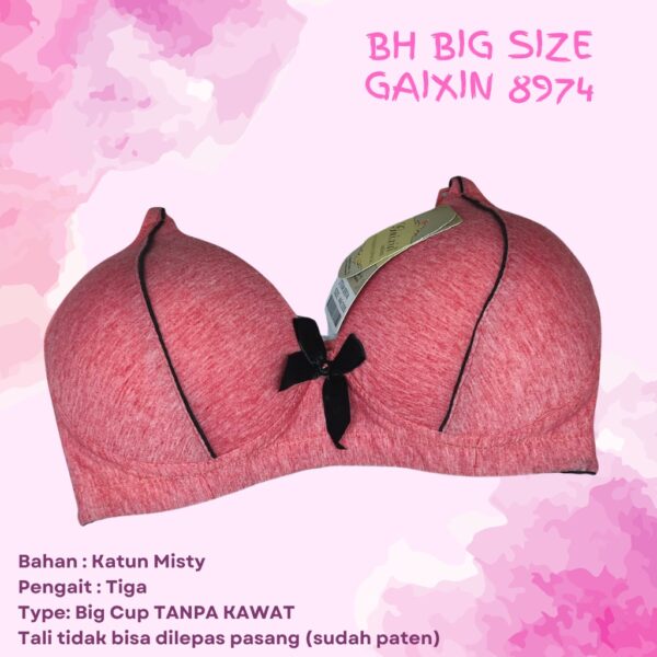 ECER BH JUMBO GAIXIN 8974/8983 BRA SESERAHAN BIG SIZE PENGAIT 3 SUPER JUMBO BRA HANTARAN - Image 3