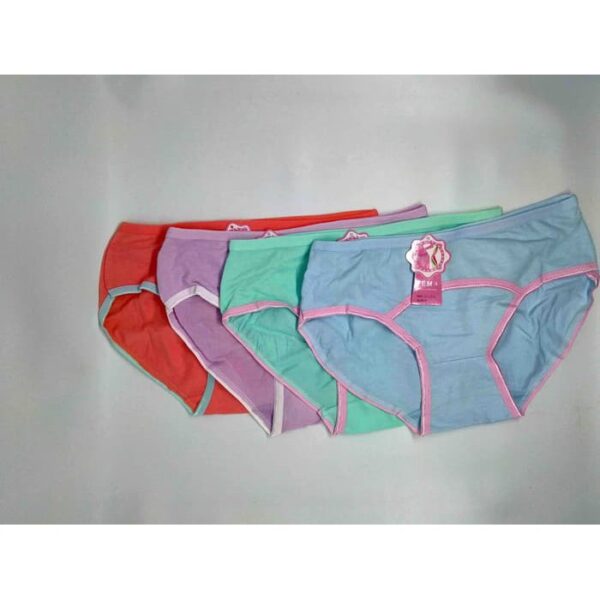 Celana Dalam Panties Wanita Remaja Motif Garis Polos Katun Fema 5309 Import Premium Murah Grosir - Image 3