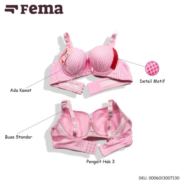 FEMA Official Shop Grosir isi 6 pcs Bh Bra Kode 559/713 Motif Kotak Import