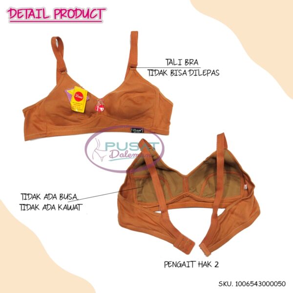 ECER BRA SPORT BH 005 VENNA TANPA KAWAT TIDAK ADA BUSA KATUN JUMBO