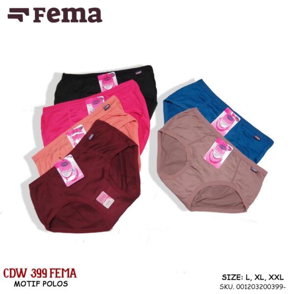 FEMA Official Shop Ecer 1 pcs Celana Dalam Wanita 399 Polos - Image 2