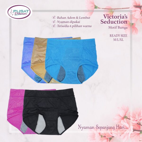 Obral Clearance Sale Celana Dalam Wanita Ecer 1 pcs  Mens/Haid Anti Bocor Emboss Bunga Ternyaman