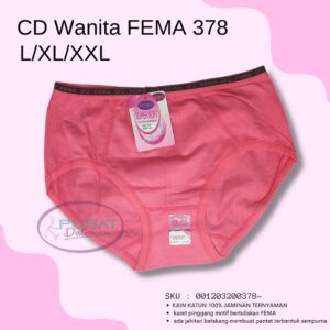 FEMA Official Shop Ecer 1 pcs Celana Dalam Wanita 378 Katun Import