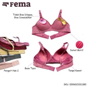 FEMA Official Shop Grosir isi 6 pcs Bh Bra 1118/1101 Salur