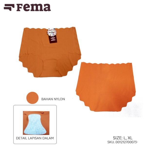 FEMA Official Shop GROSIR 1 Lusin Celana Dalam Wanita Seamless Tanpa Jahit Anti Nyeplak 073/810/K18/761 - Image 4