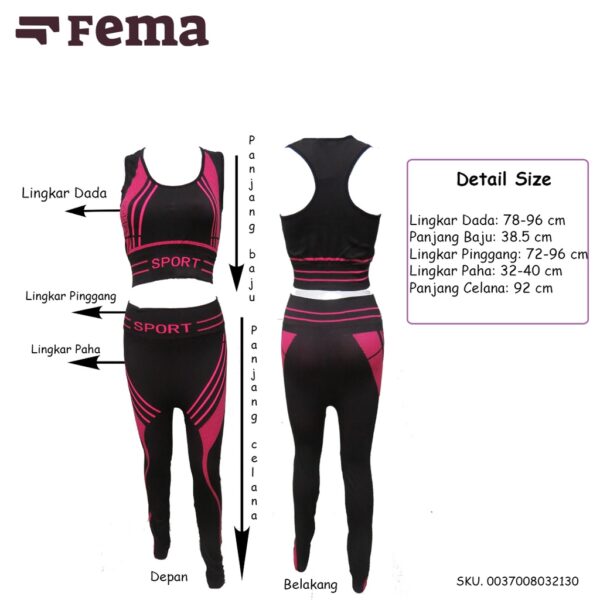 STOCK TERAKHIR!! Leging/Legging Setelan Olahraga/Satu Set Import Bahan Adem Melar - Image 3