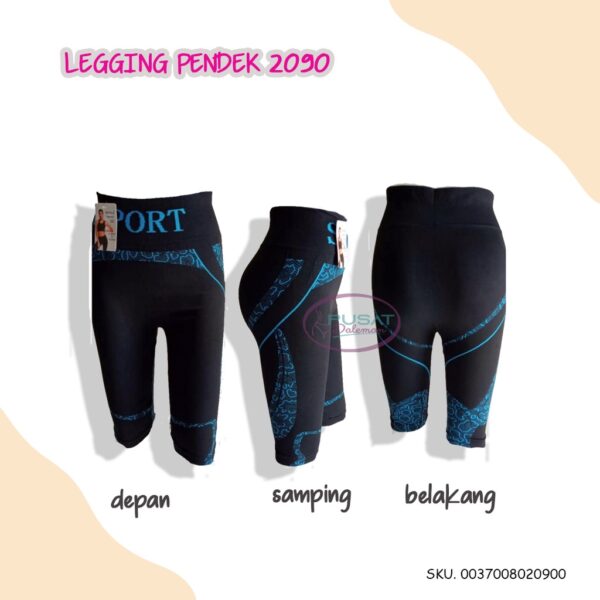 SALE STOCK TERAKHIR!! FEMA Official Shop Legging Pendek 3/4 2518 Import Senam - Image 3