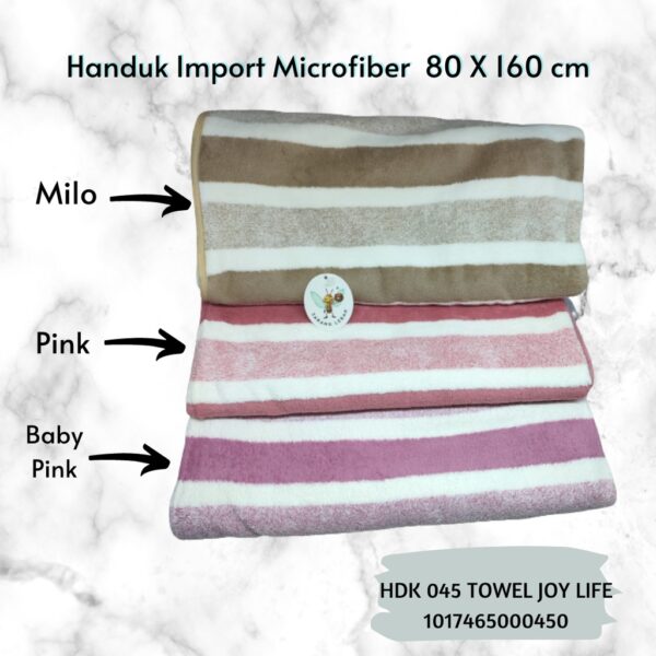 Obral Clearance Sale Handuk Dewasa JUMBO JOY LIFE 045 Import Microfiber Lembut 80 x 160 cm - Image 5