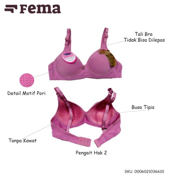 FEMA Official Shop Ecer 1 pcs BH Bra 3661 Pori Polos - Gambar 3