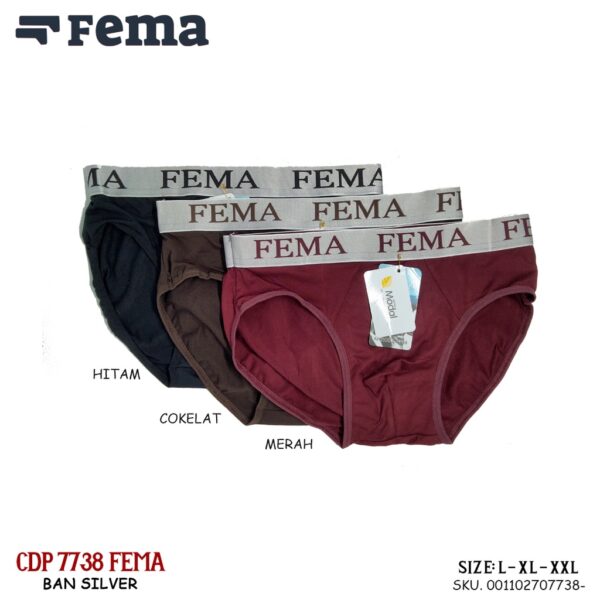 Fema Official Shop Ecer 1 pcs Celana Dalam Pria Segitiga 7738 - Image 5