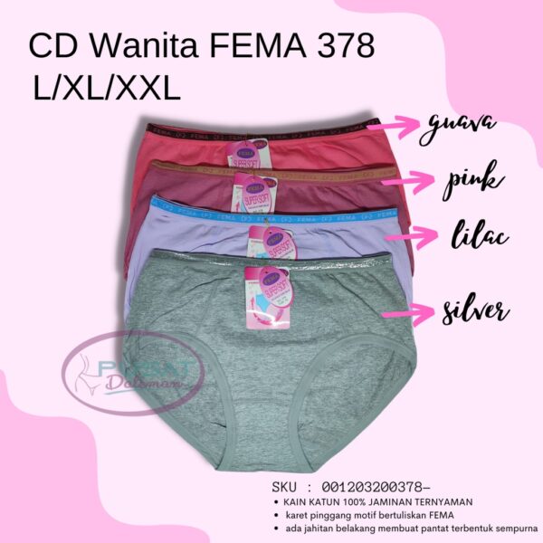 FEMA Official Shop Grosir Satu Lusin Celana Dalam Wanita 378 - Image 2