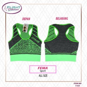 Sport Bra Training Senam Wanita Tanpa Busa FEMA 1183