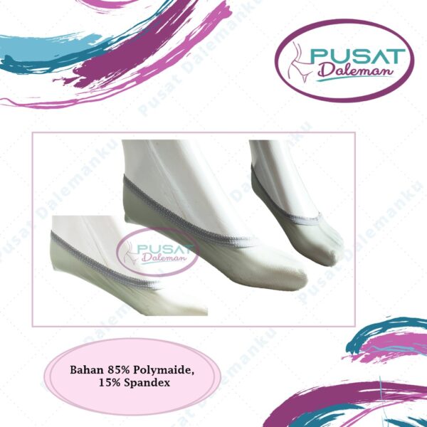 Kaos Kaki Telapak 8038 Bahan Jaring Flat Invisible Hidden Socks Lembut Polos ECER - Image 2