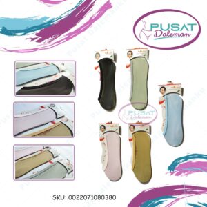 Kaos Kaki Telapak 8038 Bahan Jaring Flat Invisible Hidden Socks Lembut Polos ECER