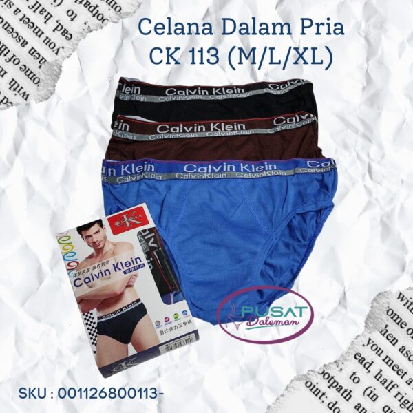 GROSIR 1 Lusin Celana Dalam Pria CK 113 Nike 115 Adidas 117 Segitiga Free Box Import Premium Lembut Murah Nyaman - Image 2
