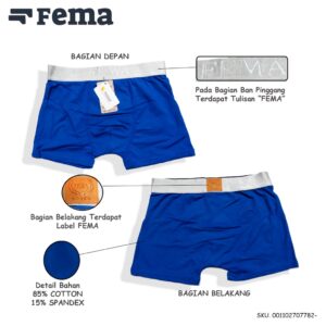 FEMA Official Shop Ecer 1 pcs Celana Dalam Boxer 7782