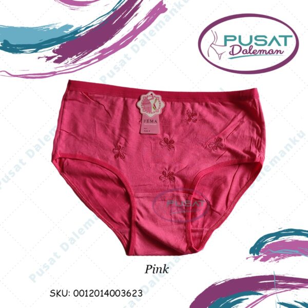 GROSIR Celana Dalam CD Wanita Panties Fema 362 Katun Motif Kupu - kupu - Image 4