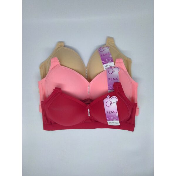 GROSIR ISI 6 BH BRA FEMA 132 Polos Permata Pengait 2 - Image 3
