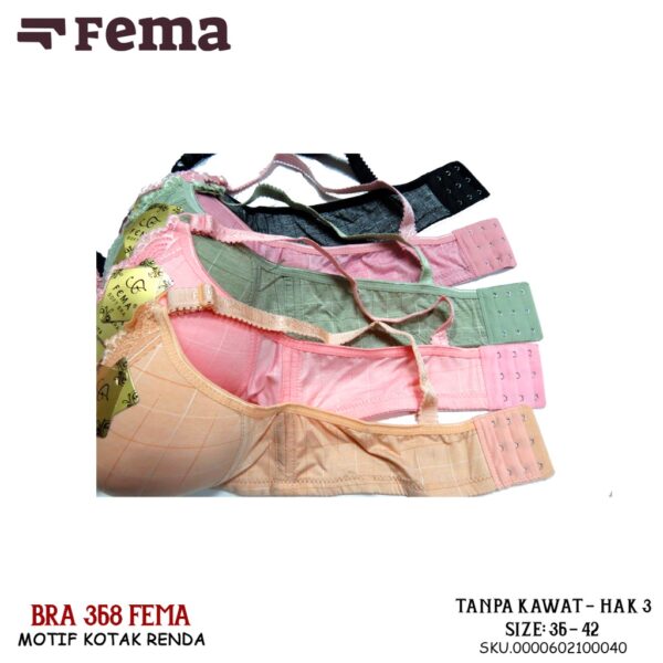 FEMA Official Shop Ecer 1 pcs Bh Bra 368 Renda Kotak Import - Image 3