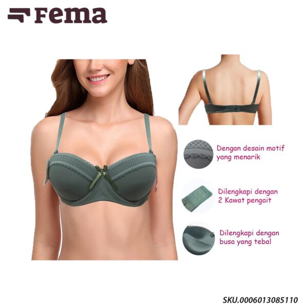FEMA Official Shop Grosir isi 6 pcs Bh Bra 8510/8511 Bunga Daisy Renda Import - Image 5
