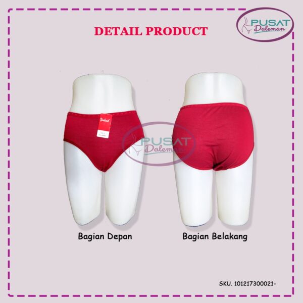 ECER CD Celana Dalam Wanita Remaja Dewasa 021 Yutind Katun Polos Nyaman - Image 2