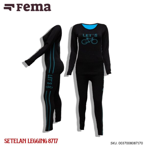 CUCI GUDANG!! FEMA Official Shop Ecer 1 pcs Setelan Olahraga Legging 8717 Import Satu Set