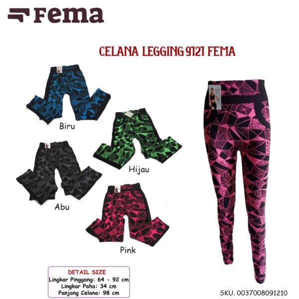 FEMA Official Shop Ecer 1 pcs Leging Olahraga Daily Activities Legging - Image 2
