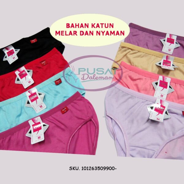 ECER CD Celana Dalam Wanita Remaja Dewasa 9900 XNS Katun Polos Nyaman - Image 2