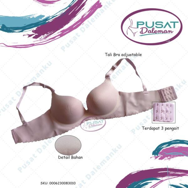 ECER BH BRA Gaixin 8301 Seamless Push up Tanpa Kawat Import Lembut Sexy H3 Size 34/38 - Image 3