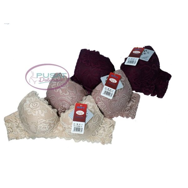 ECER BH BRA SCALEN 1277 FULL BROKAT KAWAT Cup Besar Import