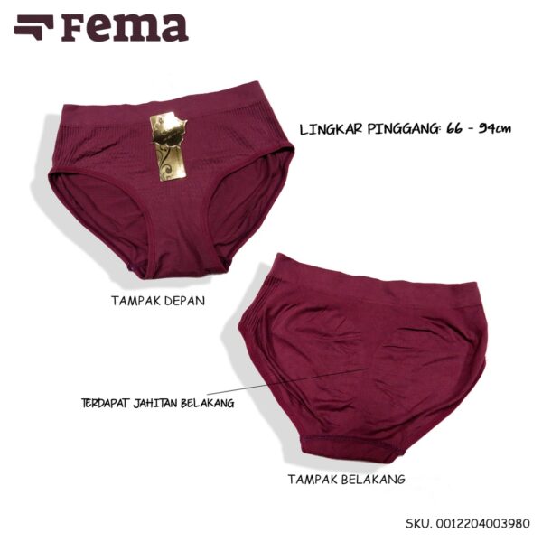FEMA Official Shop Ecer 1 pcs Celana Dalam Wanita 398/k15/396 Import Korset Segitiga Rajut - Image 3