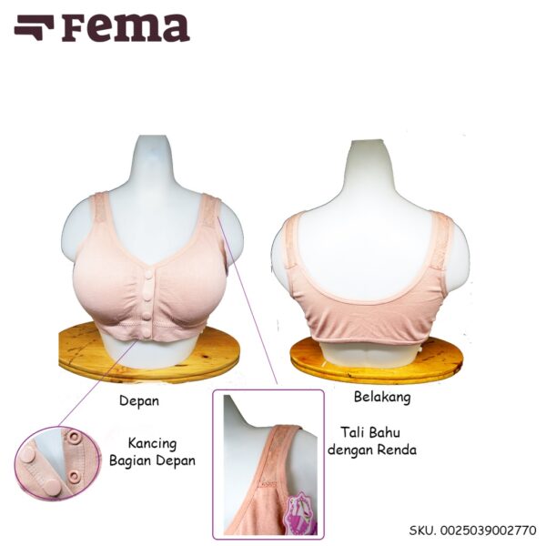 FEMA Official Shop Ecer 1 pcs Bra Bh Menyusui Netek 277 Kancing Depan Import - Image 4