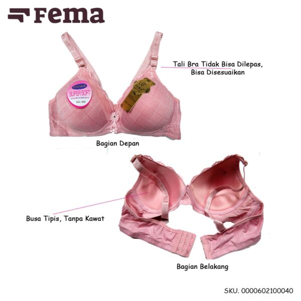 FEMA Official Shop Ecer 1 pcs Bh Bra 368 Renda Kotak Import - Image 2