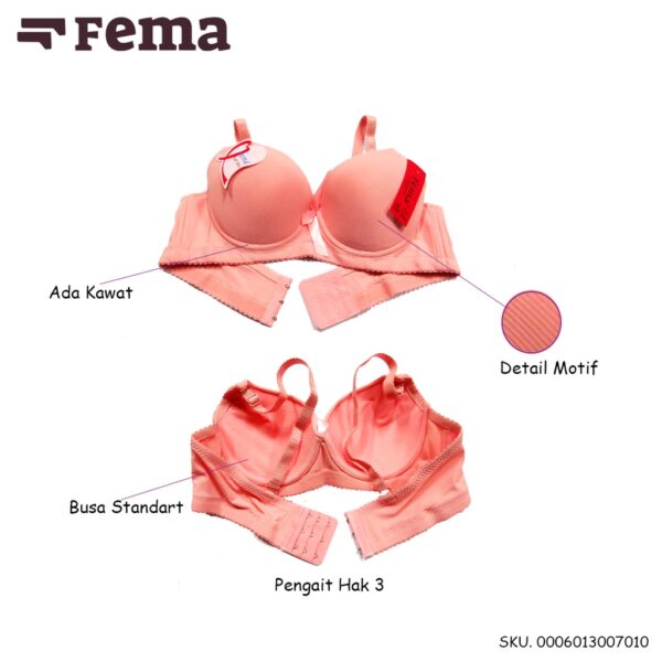 FEMA Official Shop Grosir isi 6 pcs Bra 701/714/703 Jumbo Pita Tengah Import