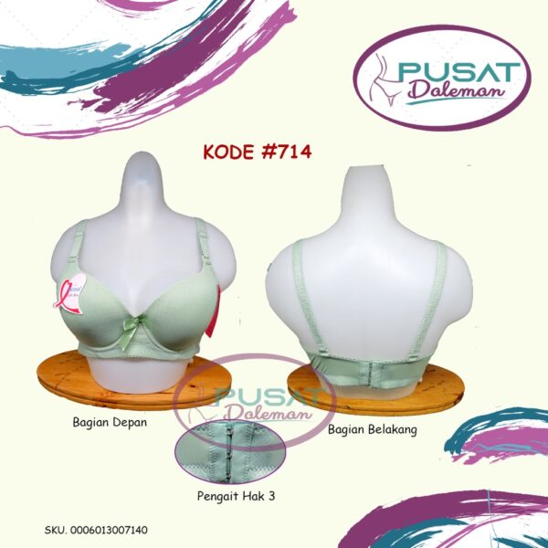 FEMA Official Shop Ecer 1 pcs Bh Bra 714 Pita Tengah Motif Pori Import - Image 3