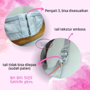 ECER BH JUMBO GAIXIN 8974/8983 BRA SESERAHAN BIG SIZE PENGAIT 3 SUPER JUMBO BRA HANTARAN