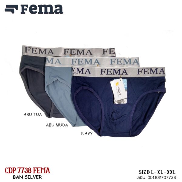 Fema Official Shop Ecer 1 pcs Celana Dalam Pria Segitiga 7738 - Image 4