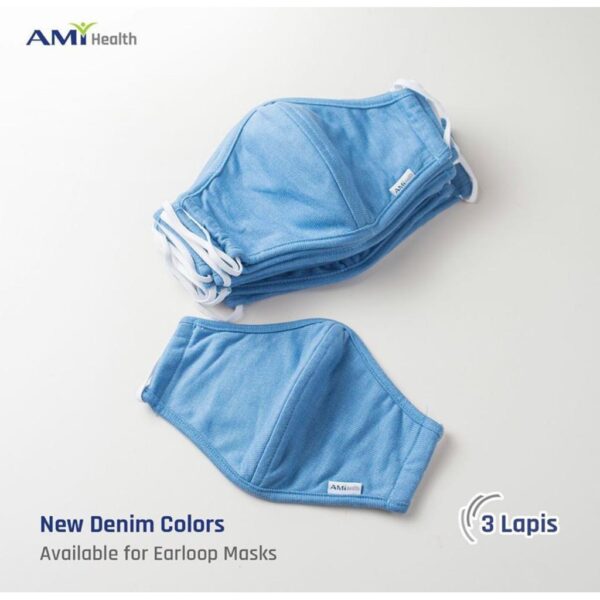 MASKER KAIN AMI HEALTH 3 LAPIS (1 BOX/12PCS) - Image 3