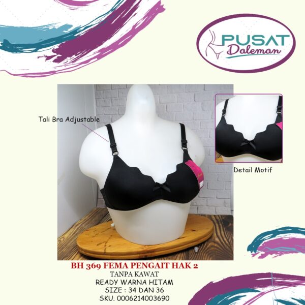 Ecer BH BRA Fema 369 Busa Tipis Pengait Hak 2 Cup Kecil - Image 2