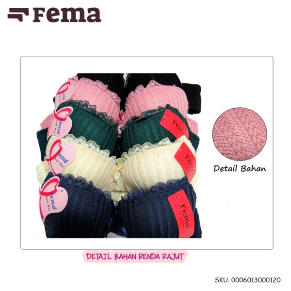 FEMA Official Shop Ecer 1 Pcs BH Bra Set 012/2033 / BRA 830H Rajut Salur - Image 5