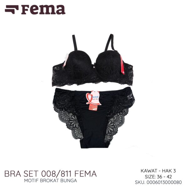 FEMA Official Shop Ecer 1 Pcs BH Bra Set Premium 008/811 Renda Brokat - Image 4