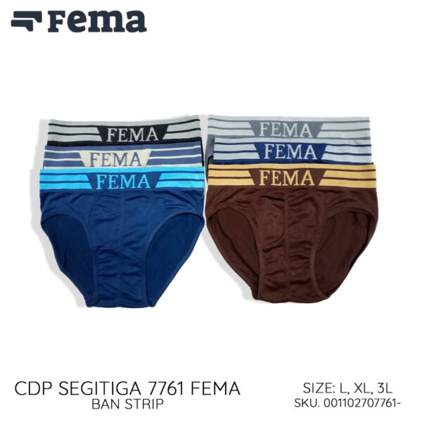 FEMA Official Shop Ecer 1 Pcs Celana Dalam Pria Segitiga Rajut 7761/7763/7789 - Image 3