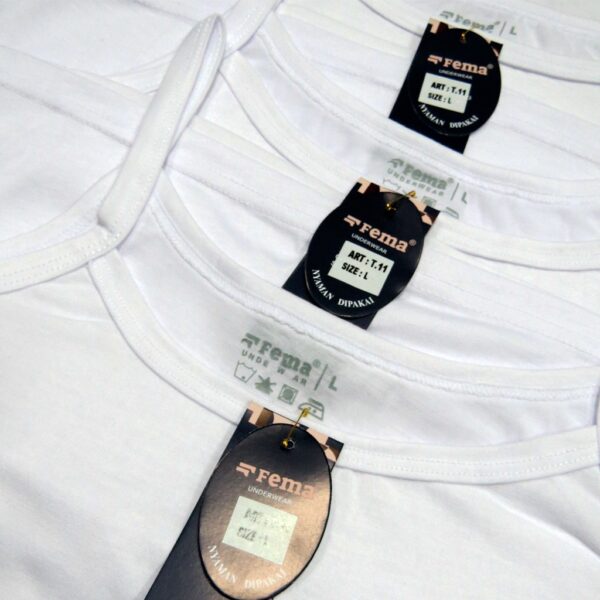 FEMA Official Shop Ecer 1 Pcs Singlet Wanita Tanktop Polos Tali Kecil Besar Putih Hitam - Image 3