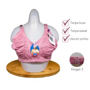 Obral Clearance Sale Ecer 1 pcs Bra Jumbo Guini Ibu-ibu Brokat Tanpa Kawat Tanpa Busa