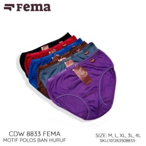FEMA Official Shop ECER 1 pcs Celana Dalam Wanita 8833 Polos