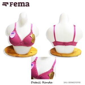 FEMA Official Shop Ecer 1 pcs Bh Bra 1110 Polos Renda Atas